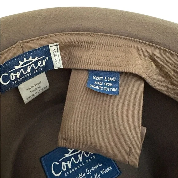 Conner Handmade Fedora Hat Gray